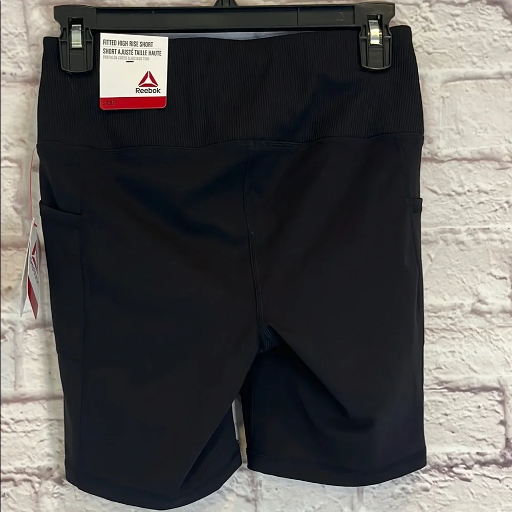 Reebok Black Bike Shorts Moisture-Wicking Athletic Wear - Picture 2 of 5